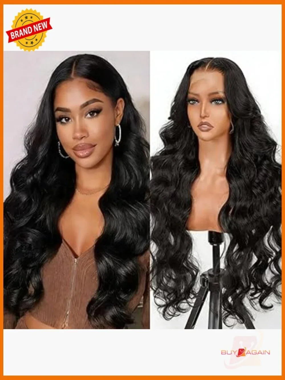 200 Density Body Wave Human Hair Wig 13x4 HD Lace Front Pre-Plucked Glueless 24